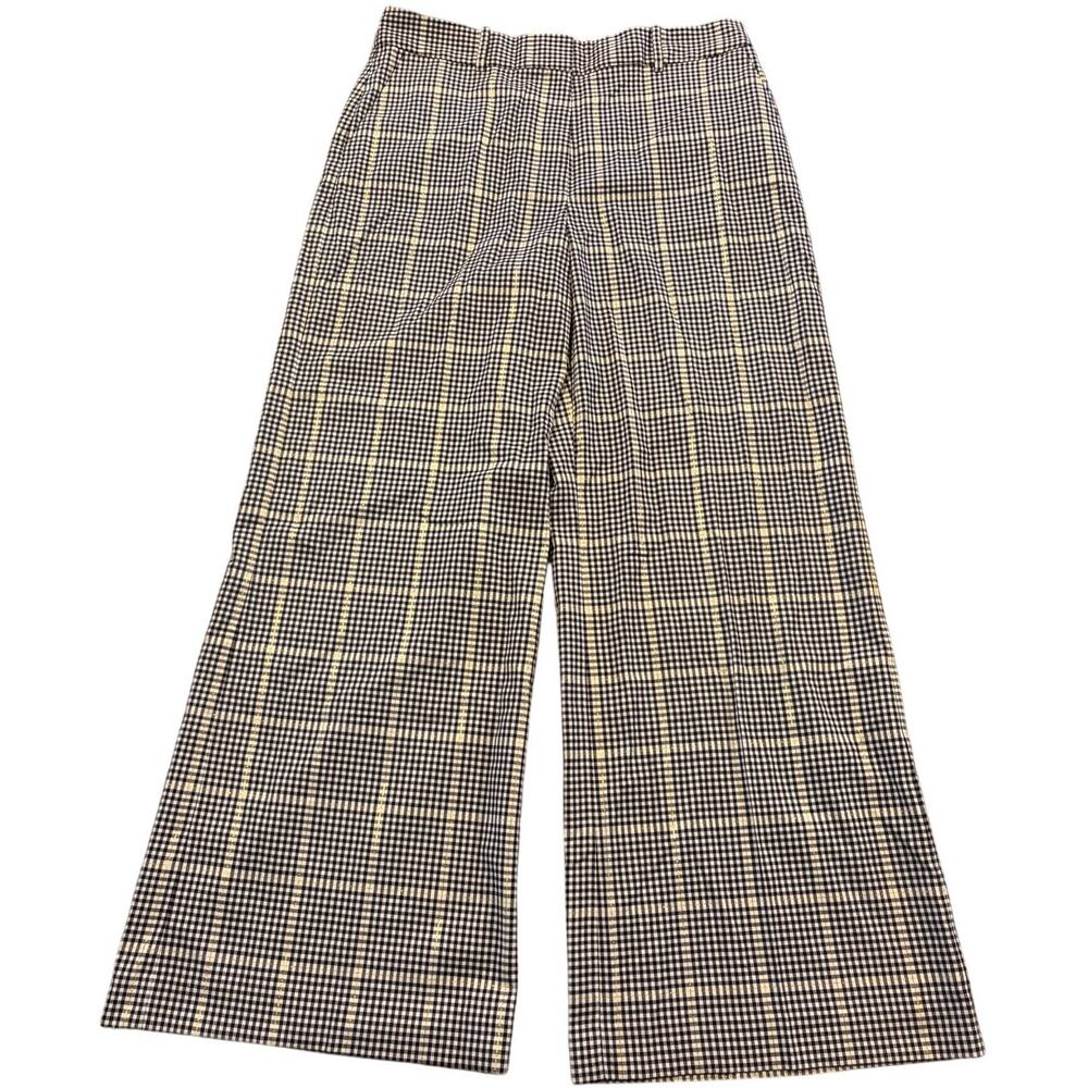 The Limited Women’s Sz 14 Plaid Wide Leg Trouser Pants Career Stretch